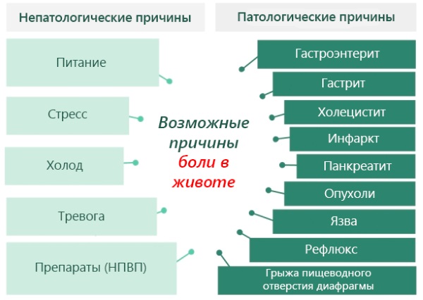 Болит живот у ребенка в области пупка, внизу, левый, правый бок, после еды. Причины и как помочь