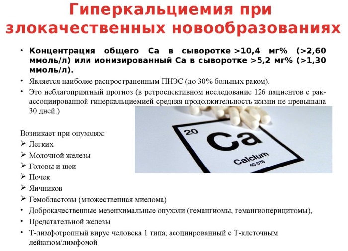 Гиперкальциемия - что это такое, причины, симптомы. Диагностика, анализы, лечение