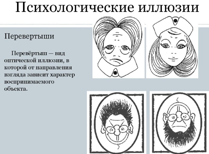 Иллюзии восприятия в психологии. Где возникают, что это такое, как можно использовать, примеры