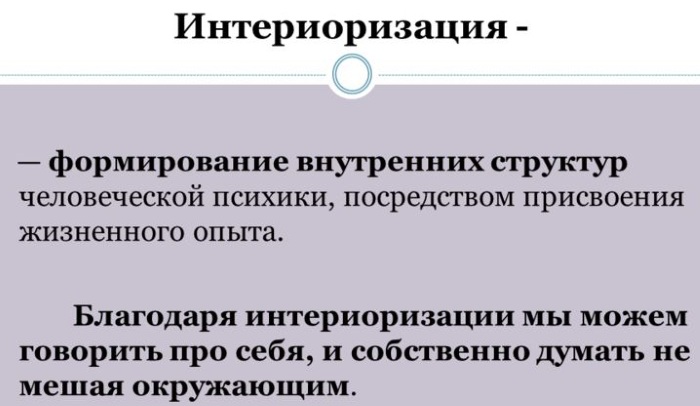 Интериоризация в психологии. Что это такое, определение, механизм, пример, проблемы, этапы