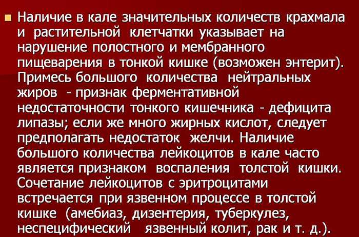 Крахмал внеклеточный в кале у ребенка. Что это значит