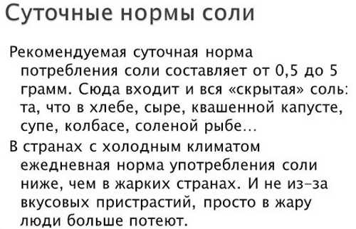 Соль. Польза и вред для организма человека