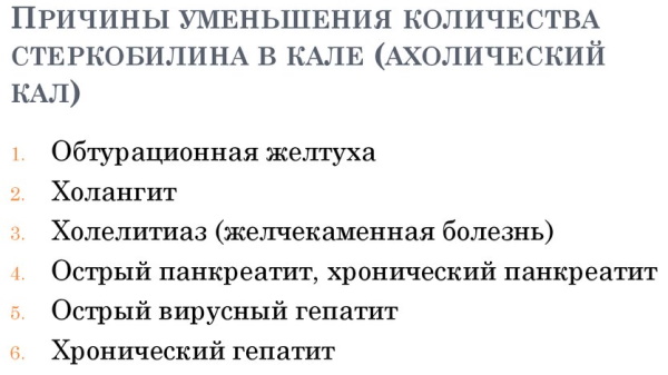 Стеркобилин в кале положительный. Что это значит, реакция