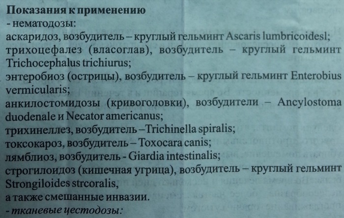 Немозол в таблетках взрослым. Инструкция по применению, отзывы