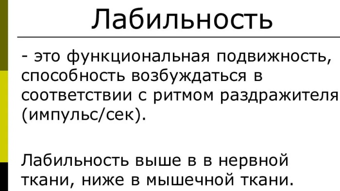 Лабильность в физиологии. Что это такое, суть