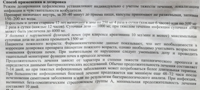 Цефалексин таблетки 250-500 мг. Инструкция по применению, цена, отзывы