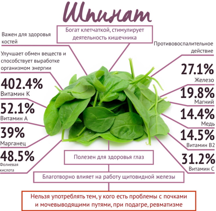 Шпинат при гастрите: можно или нет с повышенной кислотностью