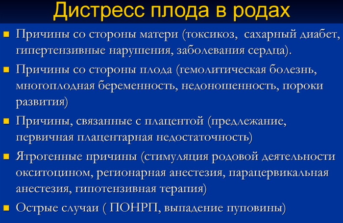 Дистресс плода при родах. Что это, последствия