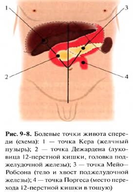 Симптом Кера и Мерфи, Ортнера и другие пузырные симптомы