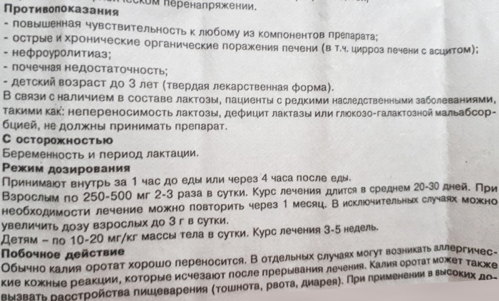 Оротовая кислота. Инструкция по применению, цена, отзывы