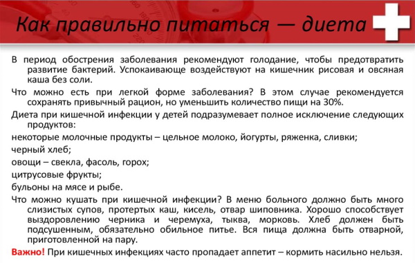 Питание при кишечной инфекции у взрослых. Что можно есть