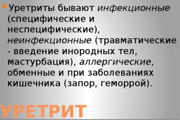 Неспецифический уретрит у мужчин, женщин. Лечение