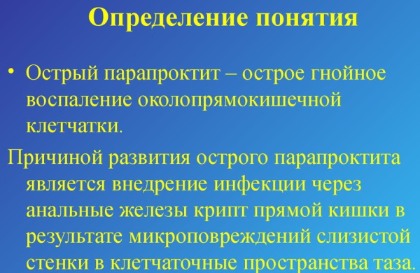 Острый парапроктит. Операция, лечение воспаления возле ануса