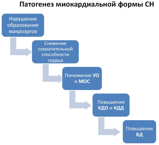 Виды сердечной недостаточности. Классификация по механизмам возникновения