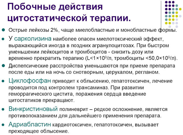 Цитостатики (цитостатические препараты). Что это такое, список