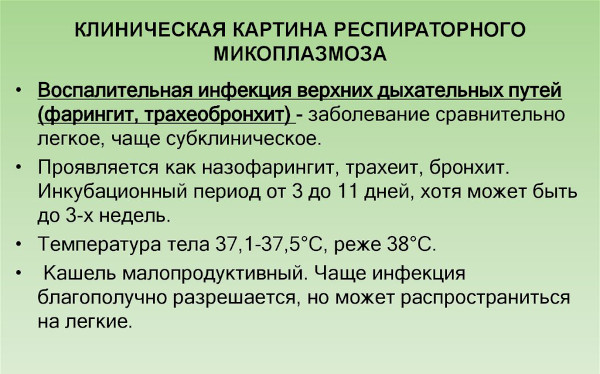 Респираторный микоплазмоз у взрослых. Симптомы, лечение