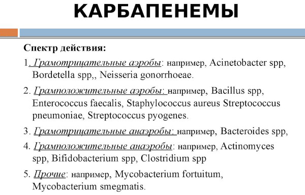 Карбапенемы препараты антибиотики. Что это, список